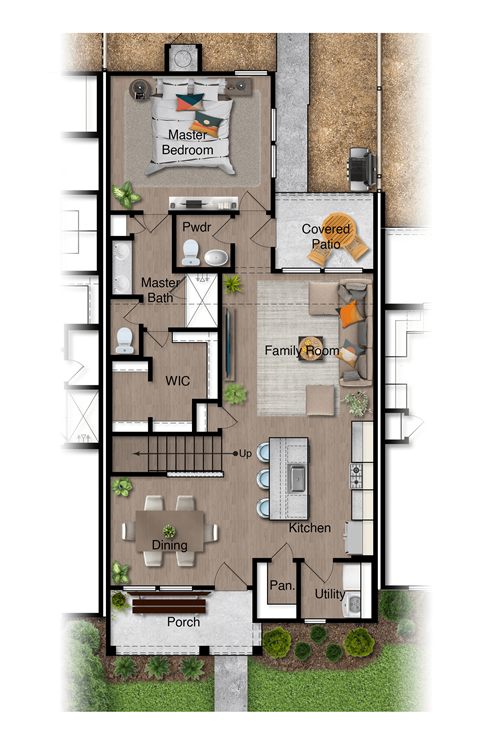 Floor plan for 4 beds, 2.5 baths, 1656 sqft